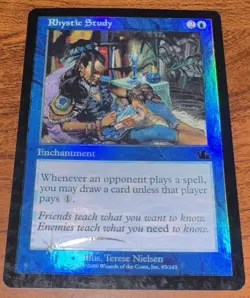 Rhystic Study Foil - Prophecy (PCY) - MP - Image 1