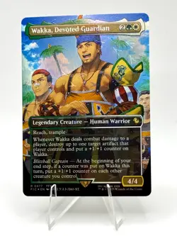 Wakka, Devoted Guardian (Borderless) (Chocobo Track Foil) Commander: Final... - Image 1