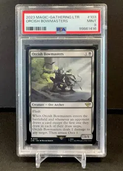 Orcish Bowmasters - 2023 MTG TALES OF MIDDLE-EARTH #103 LTC - PSA 9 - Image 1