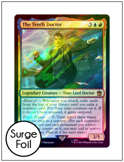 1x The Tenth Doctor, Surge Foil 0608, Magic MTG NM - Image 1