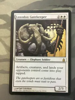 mtg Ravnica Loxodon Gatekeeper, Light Play - Near Mint Condition - Image 1