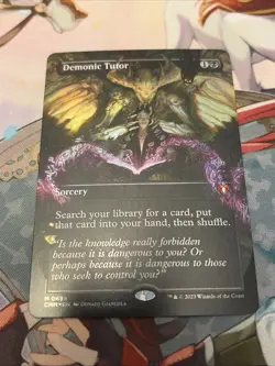 MTG Demonic Tutor (Borderless) Foil NM Commander Masters - Image 1