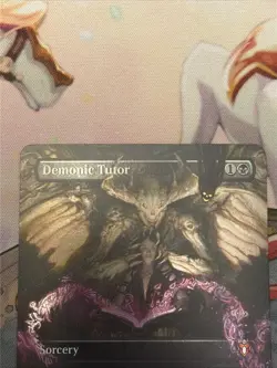 MTG Demonic Tutor (Borderless) Foil NM Commander Masters - Image 3