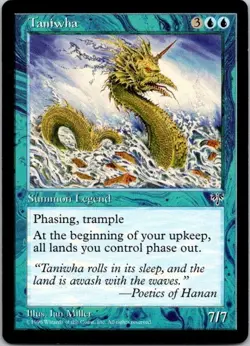 MTG Magic The Gathering Taniwha Mirage Played See Scan C - Image 1