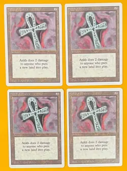 MTG ANKH OF MISHRA (x4) Revised (OldManMTG 011-279) - Image 1