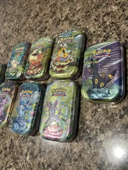 Pokemon Prismatic Evolutions Eeveelution Mini Tin Set (8 Tins) - Image 3