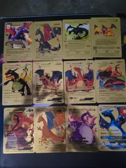 Pokemon Charizard Metal Foil Card Lot 10 Basic V GX Shining Charizard - Image 1