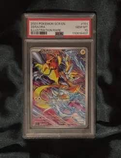 Pokemon TCG Stellar Crown Zeraora Illustration Rare 151/142 PSA 10 Gem Mint - Image 1