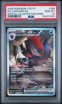 2025 POKEMON PORTUGUESE JTG PT-JOURNEY TOGETHER #185 N'S ZOROARK EX PSA 10 - Image 1