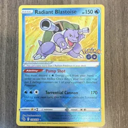Pokemon Radiant Blastoise Radiant Rare Holo 018/078 Pokemon GO 150 HP - Image 1