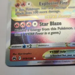 Pokemon Charizard VSTAR 019/159 Crown Zenith Ultra Rare Full Art Holo 280 HP - Image 3