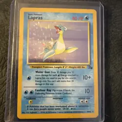 Pokemon Lapras Holo Rare Fossil 10/62 Wizards of the Coast 1999 English - Image 1