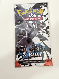 New English Factory Sealed Pokemon TCG Black Bolt Booster Pack - Image 1