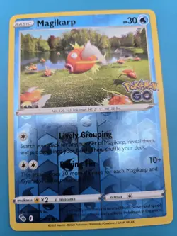 Pokemon Magikarp Pokemon GO 021/078 Reverse Holo Basic Common 30 HP NM - Image 1