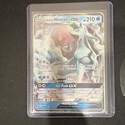 Pokemon TCG Alolan Ninetales GX Ultra Rare SM-Guardians Rising 22/145 Holo - Image 1