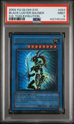 2004 SYE YU-GI-OH! STARTER DECK YUGI EVOLUTION #024 BLACK LUSTER SOLDIER PSA 9 - Image 1
