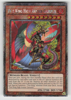 Fire King High Avatar Garunix Yugioh RA04-EN194 Platinum Secret Rare PSR NM - Image 1