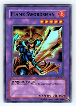 Yugioh Flame Swordsman LOB-003 Super Rare - NM 💎 - Image 1