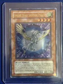 Konami Crystal Beast Sapphire Pegasus FOTB-EN007 Force of the Breaker 1st Editi… - Image 3