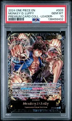 Monkey D. Luffy ST13-003 - One Piece Premium Leader Collection - PSA 10 - Image 1
