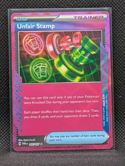 Unfair Stamp 165/167 Pokemon TCG SV Twilight Masquerade Ace Spec MINT NM - Image 1