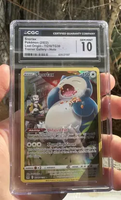 Pokemon Snorlax TG10/TG30 CGC Gem Mint 10 Lost Origin Trainer Gallery 2022 - Image 1