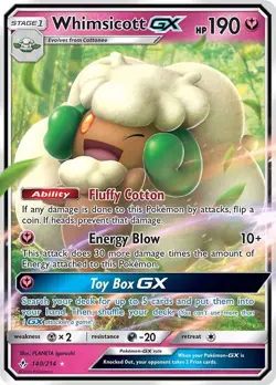 Whimsicott GX - 140/214 - Pokemon Unbroken Bonds Sun & Moon Ultra Rare Card NM - Image 1