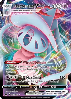 Hatterene VMAX - 066/159 - Pokemon Crown Zenith Sword Shield Ultra Rare Card NM - Image 1