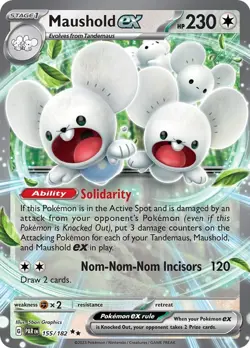 Maushold ex - 155/182 - Pokemon Paradox Rift SEALED Promo Ultra Rare Card NM - Image 1