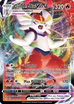 Cinderace VMAX - 019/072 - Pokemon Shining Fates Sword & Shield Rare Card NM - Image 1