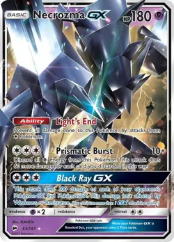 Necrozma GX - 63/147 - Pokemon Burning Shadows Sun & Moon Ultra Rare Card NM - Image 1