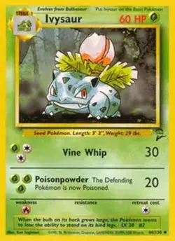 Ivysaur - 44/130 - Pokemon Base Set 2 Card WOTC NM - Image 1