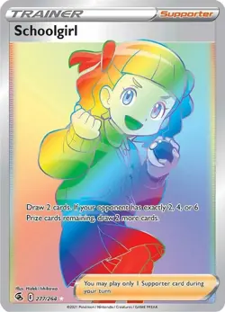 Schoolgirl - 277/264 - Pokemon Fusion Strike Sword & Shield Secret Rare Card NM - Image 1
