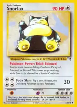 Snorlax - 64/110 - Pokemon Legendary Collection Rare Card HP - Image 1
