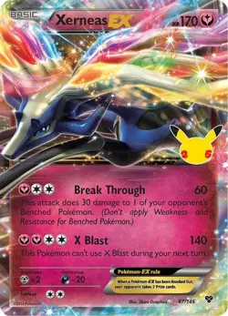 Xerneas EX - 97/146 - Pokemon Celebrations Classic Collection Ultra Rare Card NM - Image 1