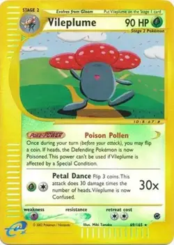 Vileplume - 69/165 - Pokemon Expedition Non-Holo Rare Card LP - Image 1