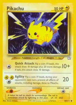 Pikachu - 70/111 - Pokemon Neo Genesis Unlimited Card LP - Image 1