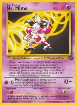 Mr. Mime - 22/64 - Pokemon Jungle Unlimited Rare Card WOTC MP - Image 1