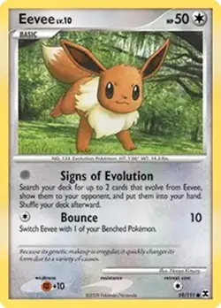 Eevee - 59/111 - Pokemon Rising Rivals Non-Holo Card NM - Image 1