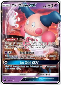 Mr. Mime GX - 56/168 - Pokemon Celestial Storm Sun & Moon Ultra Rare Card NM - Image 1