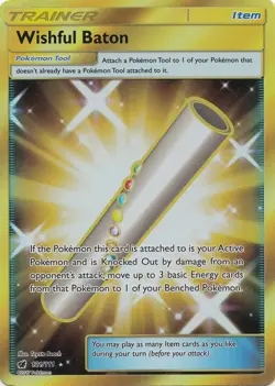 Wishful Baton - 121/111 - Pokemon Crimson Invasion Sun Moon Secret Rare Card NM - Image 1