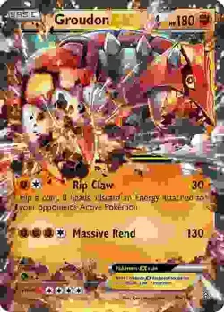 Groudon EX - 85/160 - Pokemon Primal Clash XY Ultra Rare Card LP - Image 1