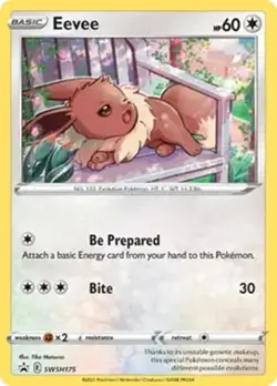 Eevee - SWSH175 - Pokemon Sword & Shield Promo Ultra Rare Holo Card NM - Image 1