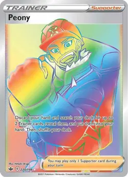 Peony - 220/198 - Pokemon Chilling Reign Sword & Shield Secret Rare Card NM - Image 1