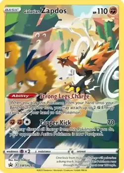 Galarian Zapdos - SWSH283 - Pokemon Sword & Shield Promo Ultra Rare Holo Card NM - Image 1