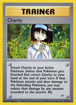 Charity - 99/132 - Pokemon Gym Heroes Unlimited Rare Card WOTC LP - Image 1