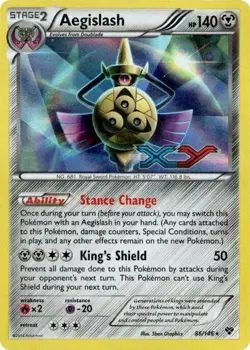 Aegislash - 86/146 - Pokemon XY Base Set Prerelease Holo Card LP - Image 1