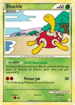 Shuckle - 11/123 - Pokemon Heart Gold Soul Silver Holo Card MP - Image 1