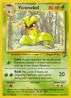 Victreebel - 32/130 - Pokemon Base Set 2 Rare Card WOTC NM - Image 1
