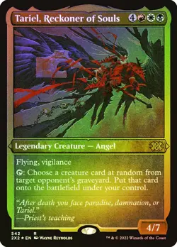 Tariel, Reckoner of Souls (Foil Etch) MASTERS MTG MAGIC LEGENDARY ANGEL FOIL - Image 1
